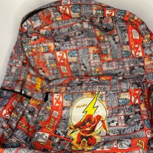 DC Comics The Flash Backpack Comic Print Red Gray School Bag
